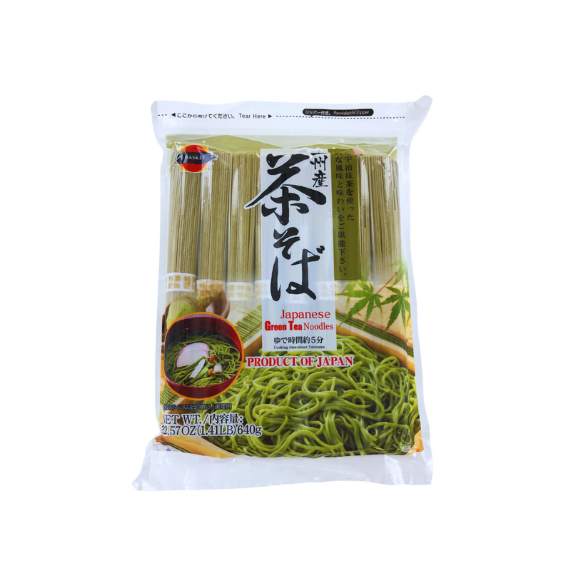 Nouilles au thé vert séché Chasoba 640g - J-BASKET Nouilles au thé vert séché Chasoba 640g - J-BASKET
