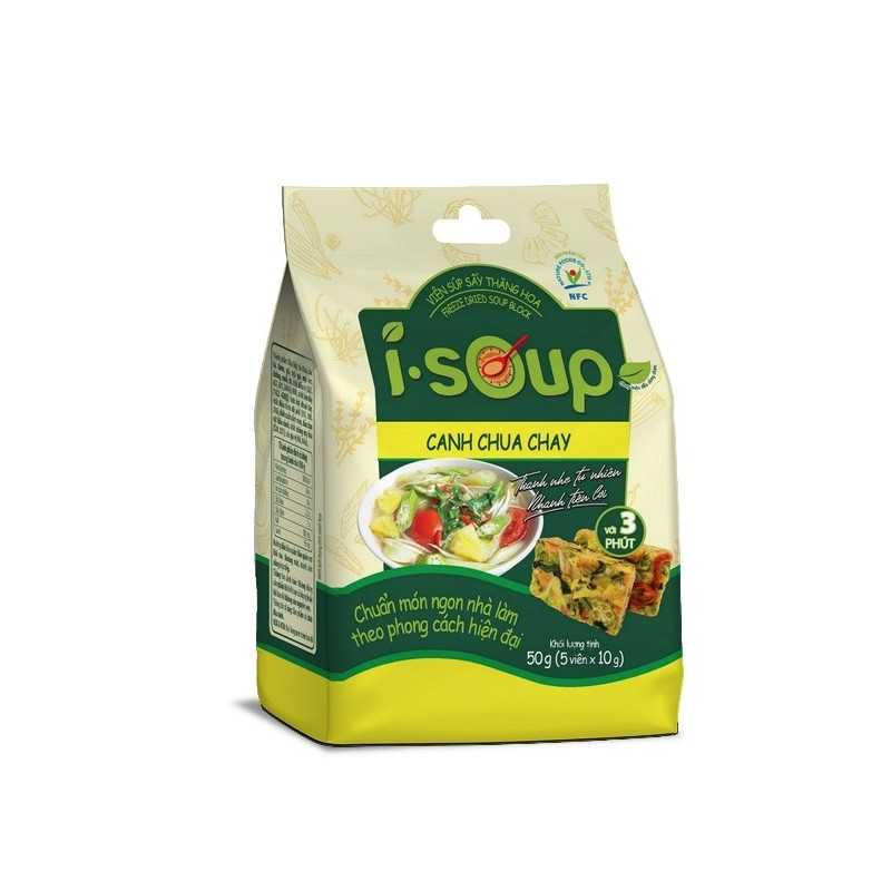 Canh rau chua ngọt ăn liền I-SOUP 5x10g Việt Nam Canh rau chua ngọt ăn liền I-SOUP 5x10g Việt Nam