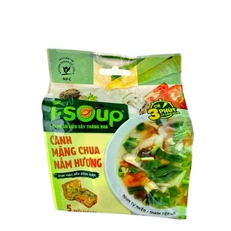 Soupe instantanée aux bambou et shiitaké I-SOUPE 5x10g Vietnam