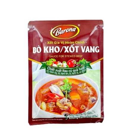 Nước sốt chế biến thịt bò hầm sốt cà chua BARONA 80g Việt Nam