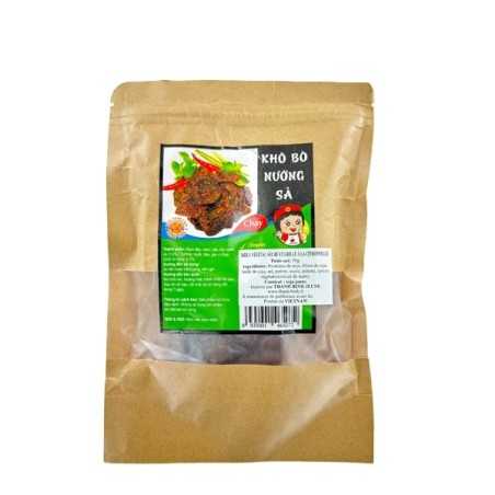 Snack de boeuf citronnelle végétarien AU LAC 50g Vietnam