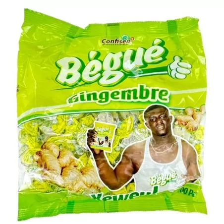 Bonbon gingembre Bégué CONFISEN 100pcs Dak