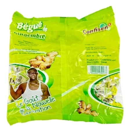 Bonbon gingembre Bégué CONFISEN 100pcs Dak