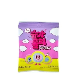 Bonbon coton 3 couleurs SUGAROLLY 9g Corée du Sud