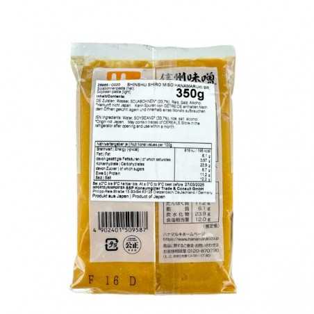 Pâte miso shinshu clair HANAMARUKI 350g Japo