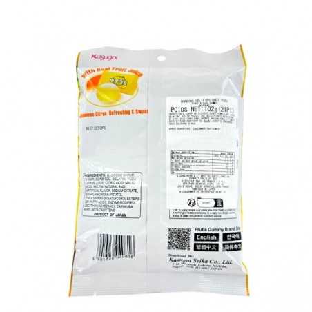 Bonbon Gummy yuzu KASUGAI 102g  Japon