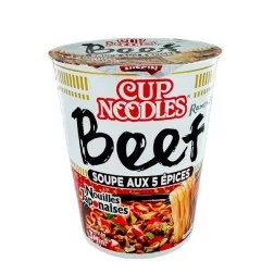 Soupe nouilles ramen bœuf aux 5 parfums NISSIN 63g Hongri