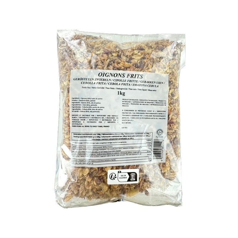 Oignon frit 1kg Malasie