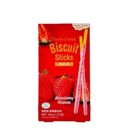 Biscuit stick fraise YUMMY YUMMY 45g Chine