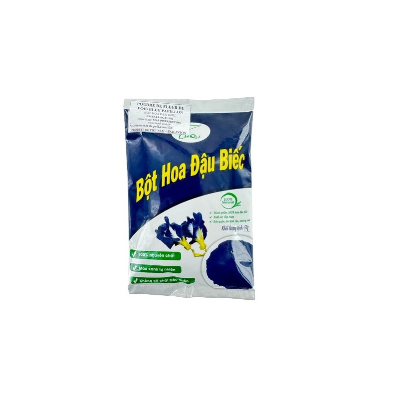 Fleur de pois bleu papillon en poudre 50g Vietnam