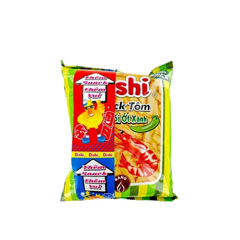 Chips Snack OISHI crevette piment vert 35g Vietnam