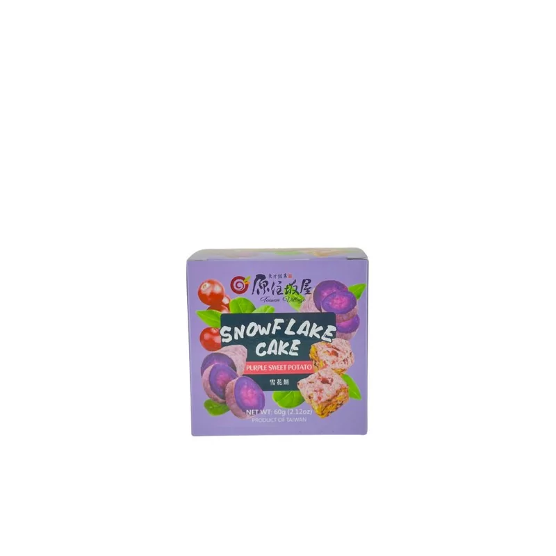 Guimauve biscuit saveur patates douces violets et cranberrie TAIWAN VILLAGE 60g Taiwan