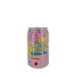 Buble tea thé noir pêche fraise HONG 320ml Taiwan