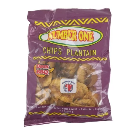 Patatine dolci di platano barbecue NUMBER ONE 85g Colombia