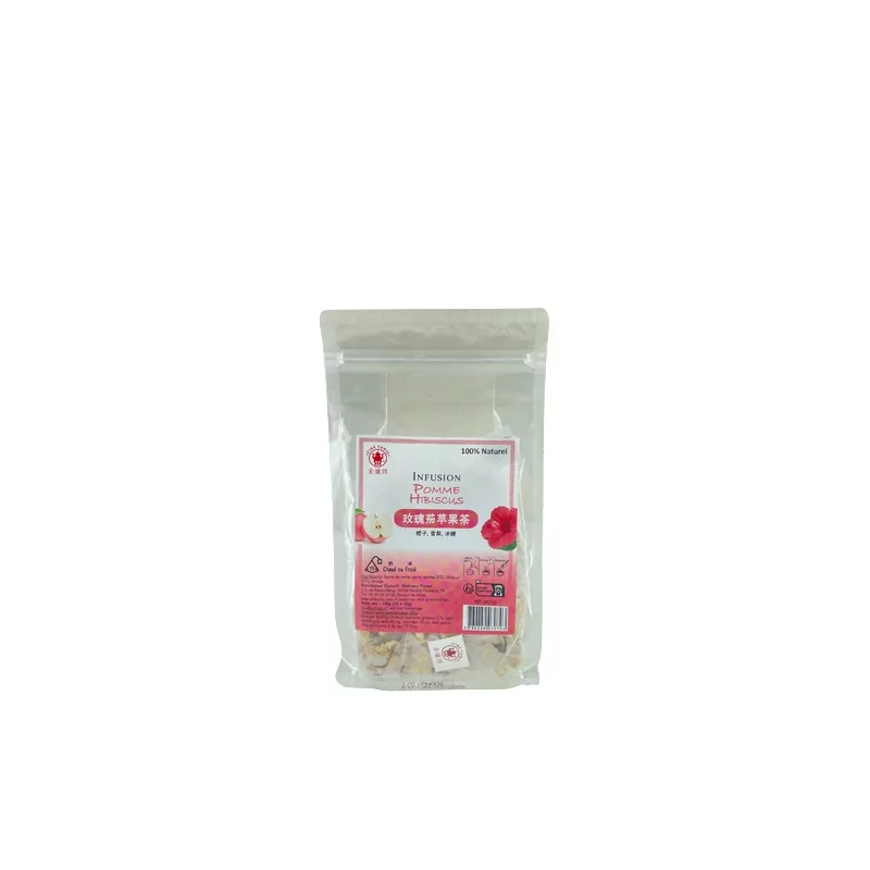 Infussion pomme hibiscus FINE TONIC 150g Chine Infussion pomme hibiscus FINE TONIC 150g Chine