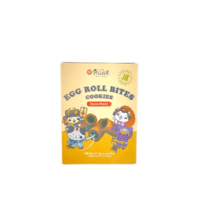 Biscuit aux œufs et cacao roule TAIWAN VILLAGE 30g Taiwan