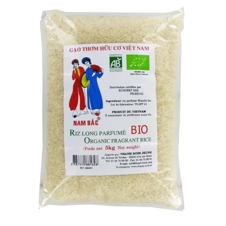 Riz BIO long parfumé NAM BAC 5kg Vietnam
