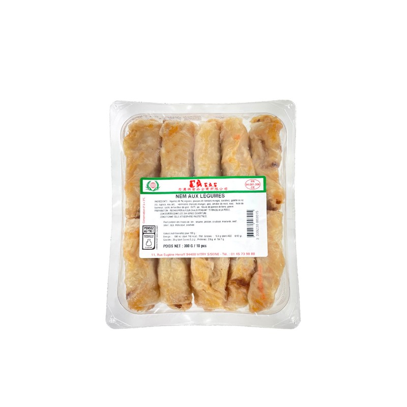 Nems aux légumes 10 pièces EURASIE FRERES 350g France - FRAIS