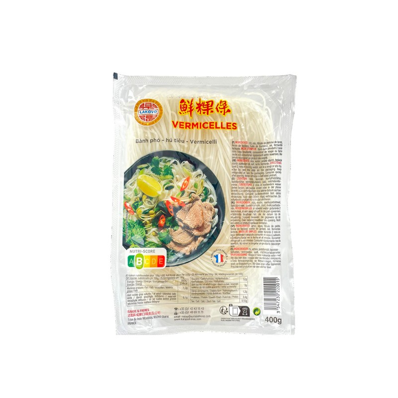 Vermicelle Pho frais 1-5-10mm ERASIE FRERES 400g France  - FRAIS