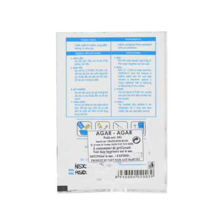 Bột rau câu dẻo Con Cá HIỆP LONG 10g Việt Nam