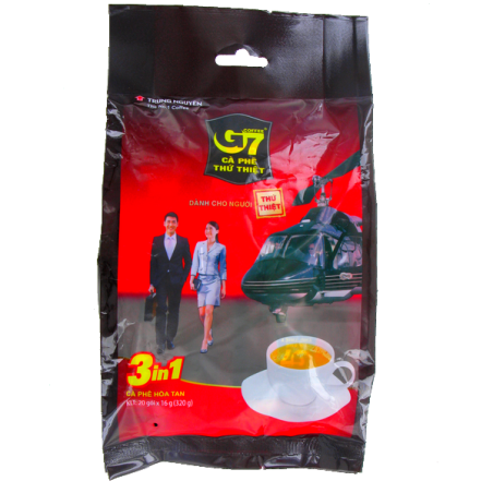 Crema de café soluble 3-en-1 G7 TRUNG NGUYEN 320g de Vietnam