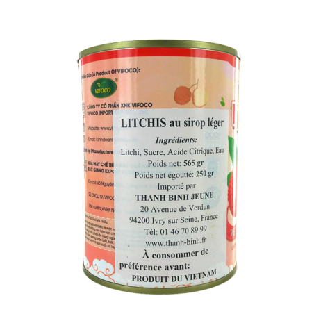 Lychee in light syrup 565g Vietnam