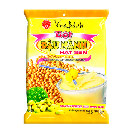 La preparación de la bebida de frijol amarillo, lotus BICH CHI 350g de Vietnam