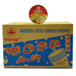 Suppe, nudel-curry-huhn Schüssel NGON NGON karton VIFON 24x60g Vietnam