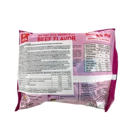 Soupe vermicelle instantanée Boeuf Bun Bo Hue VIFON 65g Vietnam