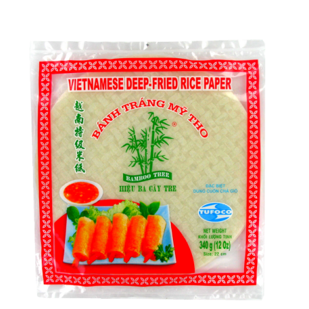 Papel de arroz 22cm de las fna 3 de BAMBÚ 340g de VIETNAM