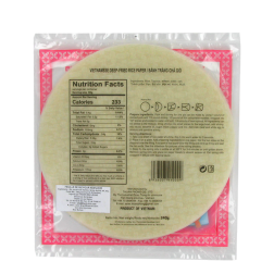 Feuille de riz 22cm pour nems 3 BAMBOU 340g VIETNAM