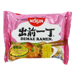 Soupe nouille Ramen Demae crevette NISSIN 100g Hongrie