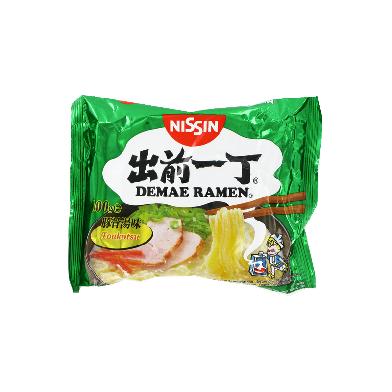Soupe nouille Ramen Demae porc Tonkotsu NISSIN 100g Hongrie