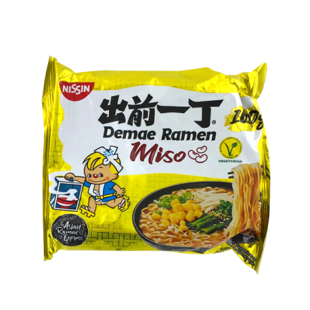 Noodle soup ramen Demae miso NISSIN 100g Hungary