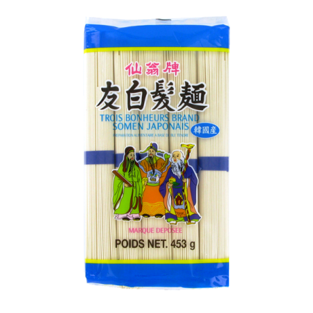Mì Nhật Somen Tomoshiraga TROIS BONHEURS 453g Hàn Quốc