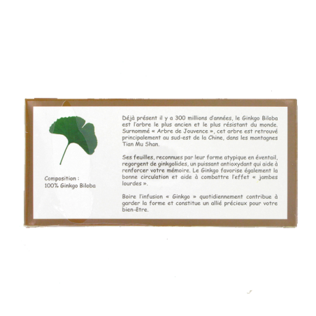 Infusion Ginkgo circulation et mémoire 30g Chine