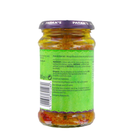 Lime pickle mild PATAK'S 283g Royaume-Uni