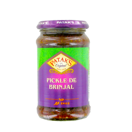 Brinjal Aubergine pickle PATAK'S 312g Royaume-Uni