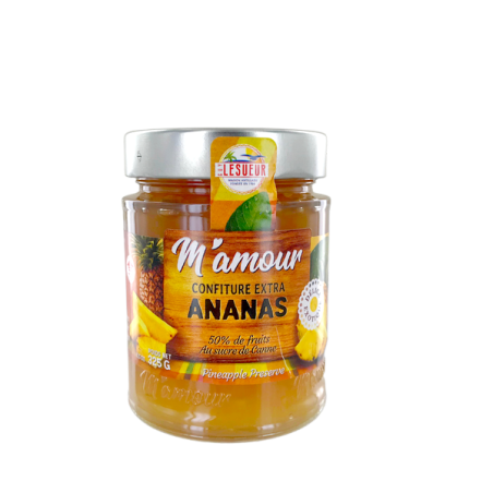 M'AMOUR extra pineapple jam 325g Guadeloupe