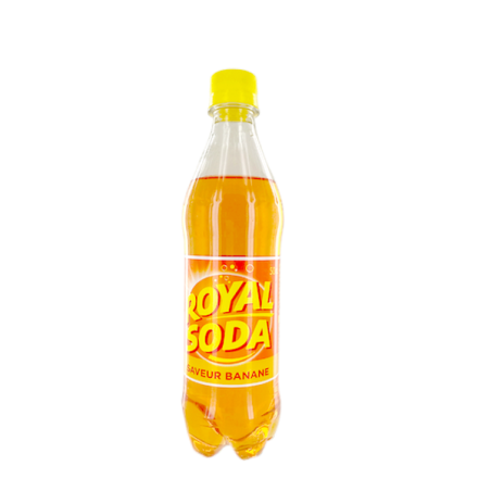 ROYAL SODA banana flavored soft drink 500ml Martinique