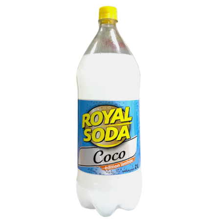 Coconut flavored soft drink ROYAL SODA 2L Martinique