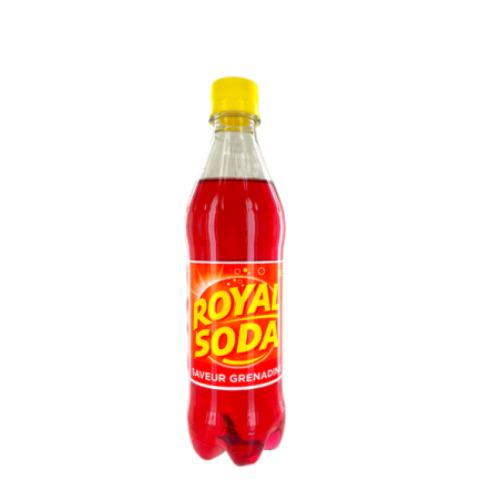 Pomegranate flavored soft drink ROYAL SODA 500ml Martinique