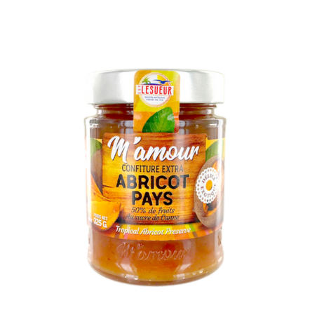Confiture extra abricot pays M'AMOUR 325g Guadeloupe