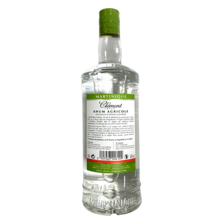 Rhum blanc agricole CLEMENT 1L 50° Martinique