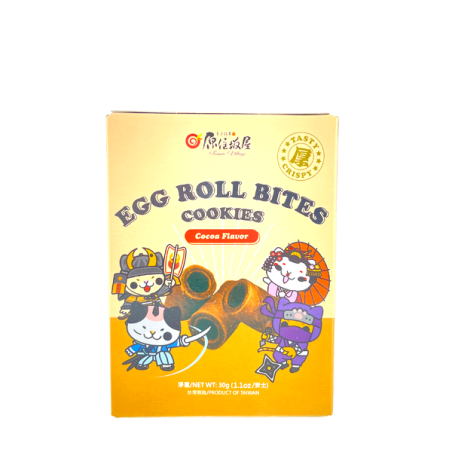 Biscuit aux œufs et cacao roule TAIWAN VILLAGE 30g Taiwan