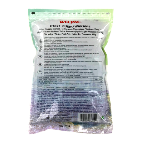 Algues Wakame pour soupe ou salade WEL-PAC 453g Japon