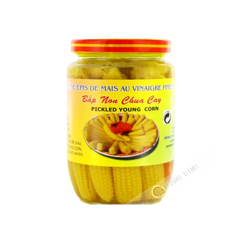Jeune epis maïs au vinaigre pimenté DRAGON OR 390g Vietnam Jeune epis maïs au vinaigre pimenté DRAGON OR 390g Vietnam