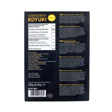 KOYUKI helado de mango mochi 180g Alemania - SURGELES