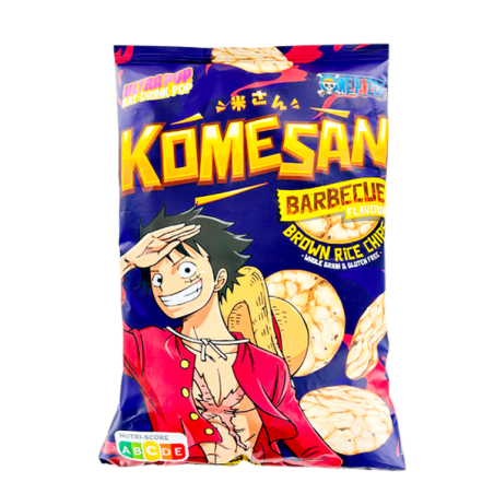 KOMESAN patatine di riso integrale soffiato barbecue 60g EU