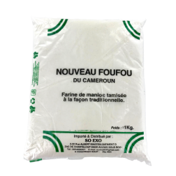 Farine de manioc tamisée Foufou SO EXO 1kg Cameroun